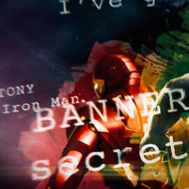 click here to read my “mcu projects” section. the image is from the marvel studios intro and shows tony stark and bruce banner.