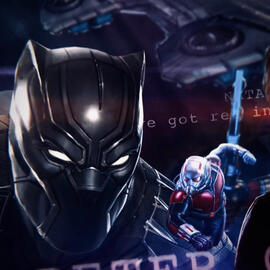 click here to read my “before you follow” section. the image is from the marvel studios intro and shows t’challa and scott lang.